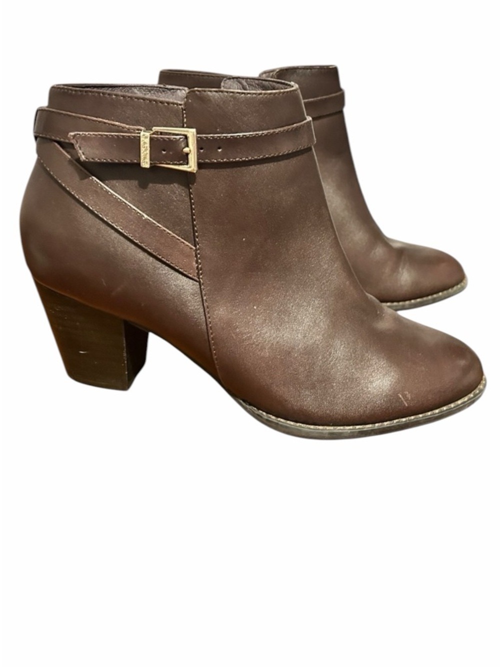 Vionic Upright Upton Leather Ankle Booties in Java Size 9 Worn Once
